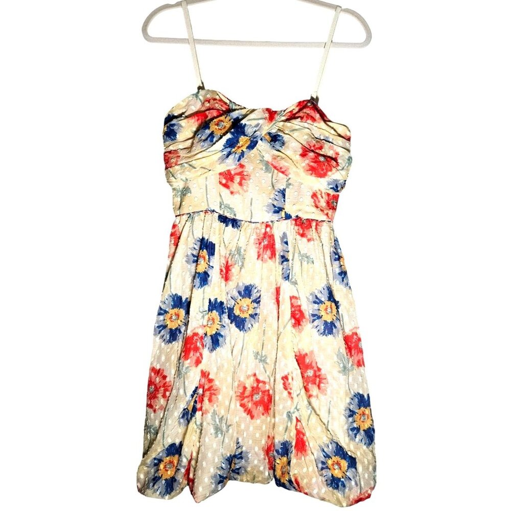 Anna Sui Woman Cream Floral Mini Dress 6 Romantic Indie Cottagecore Dollycore